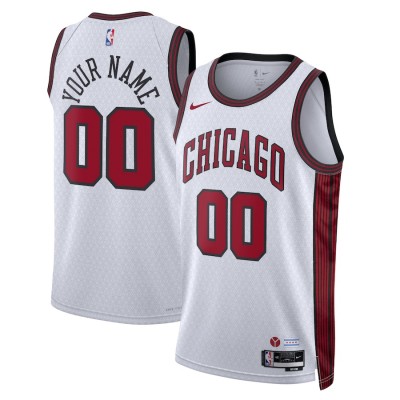 Chicago Bulls Custom Unisex Nike White 2022 23 Swingman Jersey City Edition